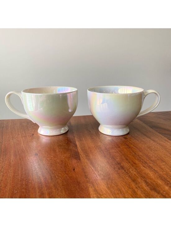 Davids Tea Other - Davids Tea 2X Moonglow Iridescent Ceramic Tea Cups Mugs